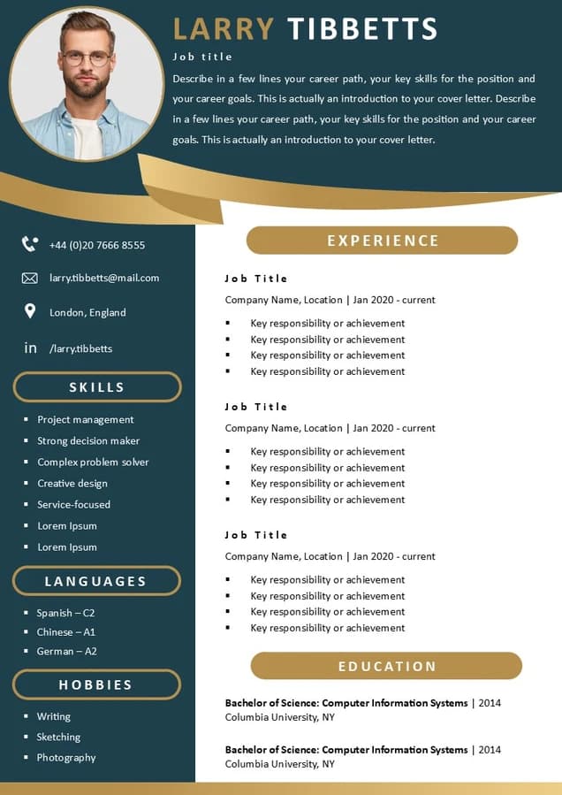 Professional Resume & CV Template