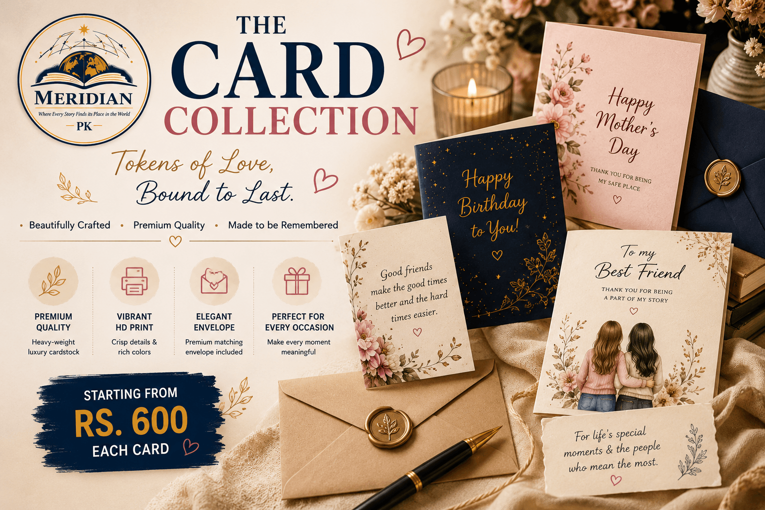 Premium Greeting Cards (Custom & Pre-Printed Collections)